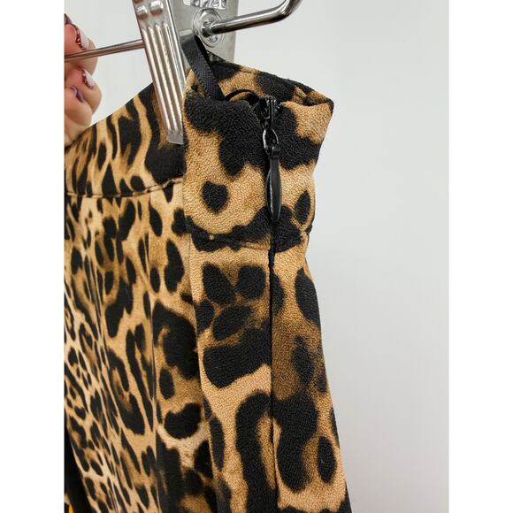 Lucy Paris Leopard Color Block Pleated Midi Skirt Size M  Artsy - Picture 5 of 12